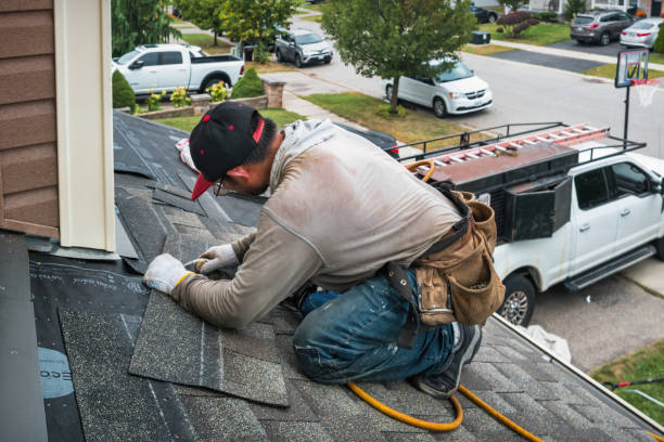Professional Roofing technician working in Smyrna, NY
